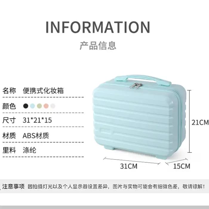 Valise de voyage de 14 pouces, nouveau Design, bagage à main, sac de rangement Portable, boîte de maquillage pour femmes, sac de voyage de bonne qualité pour week-end
