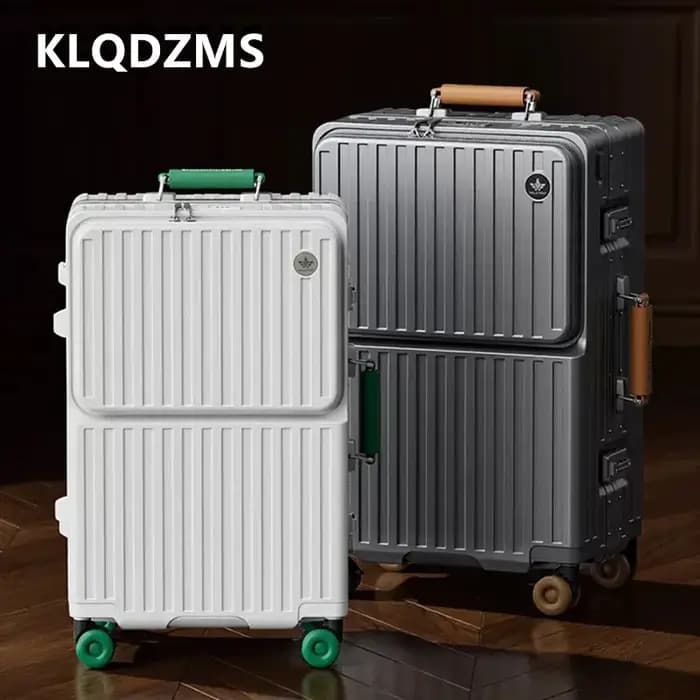 KLQDZMS – bagage de voyage avec cadre en aluminium, valise d'embarquement de 20 pouces, ouverture fr