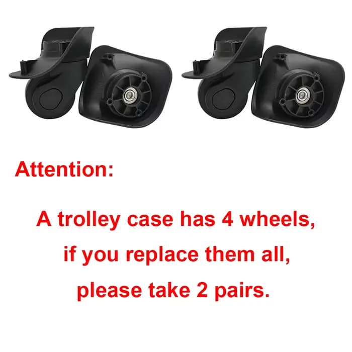 1 paire de roues de valise roulettes pivotantes roue de bagages silencieuse remplacement