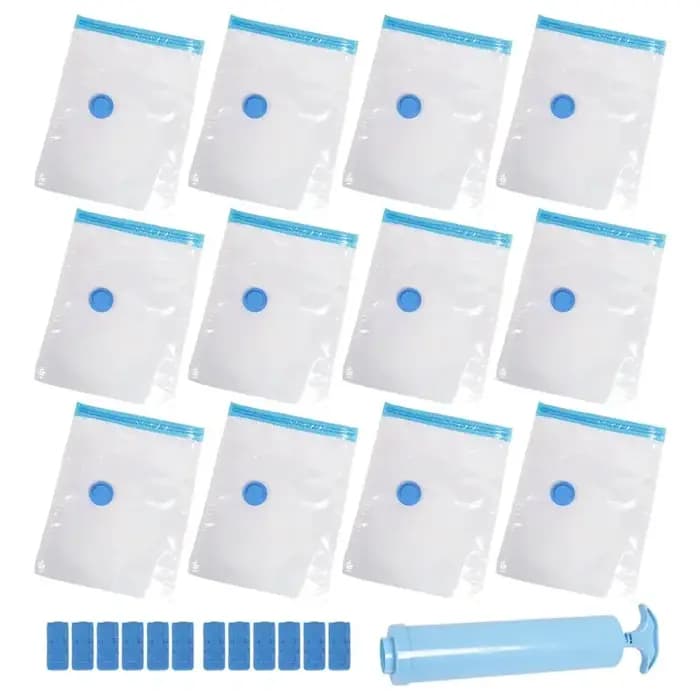 Sacs sous vide pour vêtements, sacs sous vide de voyage 30 x 40 cm pour vêtements, sacs de rangement réutilisables avec pompe-A57M