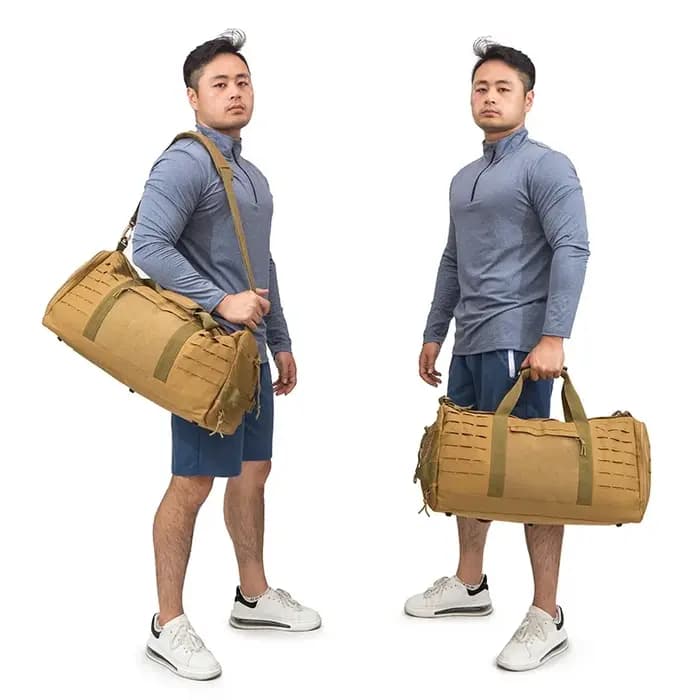 Sac de sport tactique de 40L pour hommes, sac de voyage, sac de fitness avec compartiment à chaussures, sac de basket-ball, sac de week-end pour activités de plein air