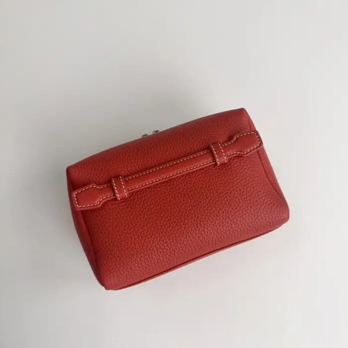 Sac à cosmétiques en cuir véritable pour femmes