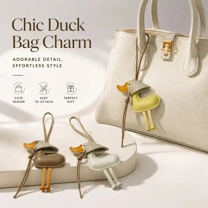 Breloque de sac chic en cuir
