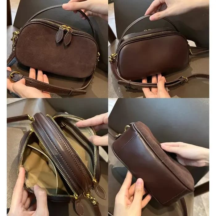 Sac à bandoulière en cuir véritable de vache pour femmes