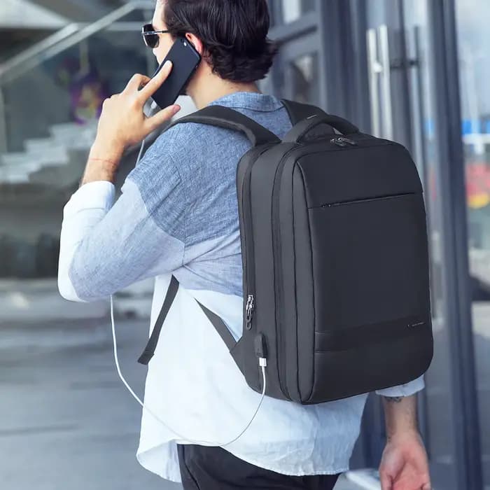 MARK RYDEN sac à dos de voyage hommes sac à dos d'affaires école extensible USB sac grande capacité 15.6 ordinateur port
