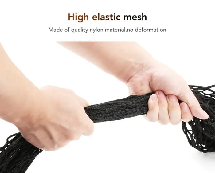 Filet de rangement en maille élastique pour coffre de voiture