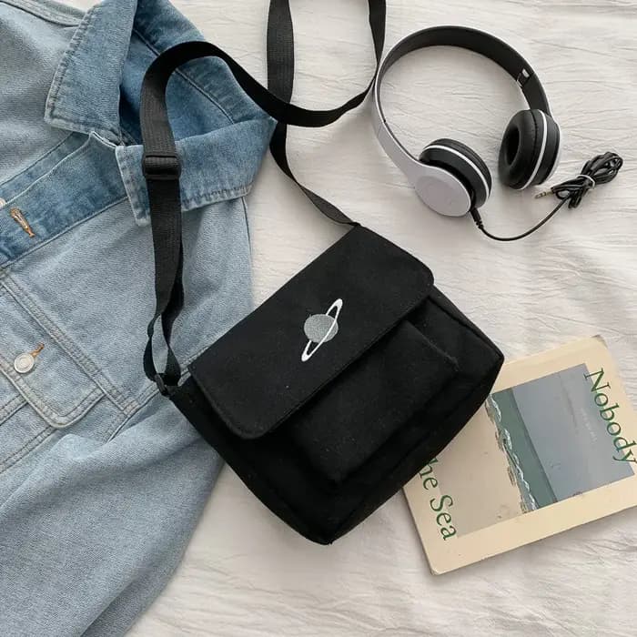 Collage décontracté étudiant Sac de messager femmes petit Sac toile Sac à bandoulière