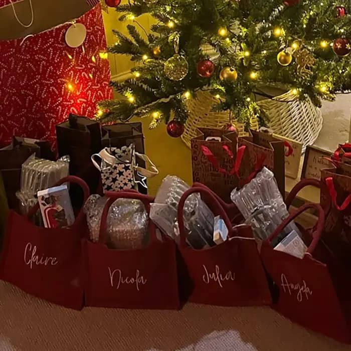 Magnifique sac cadeau de noël personnalisé