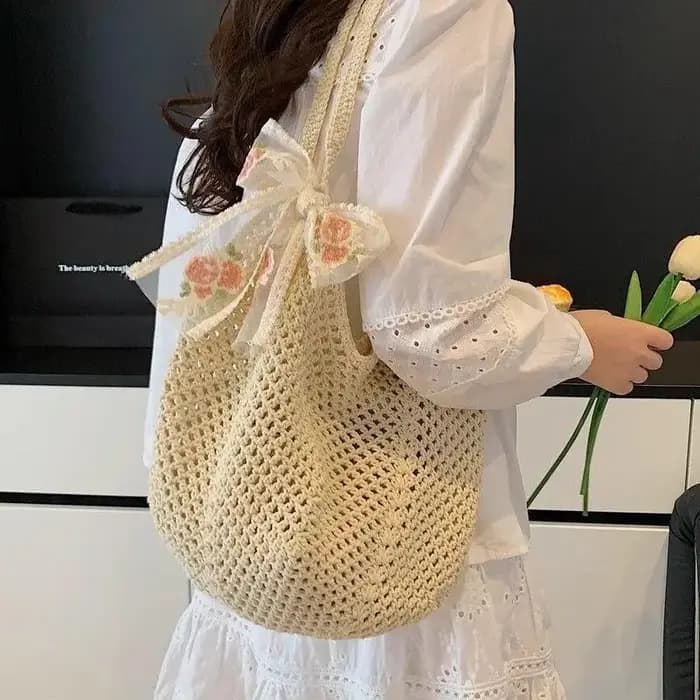 Sac tissé grande capacité pour femme