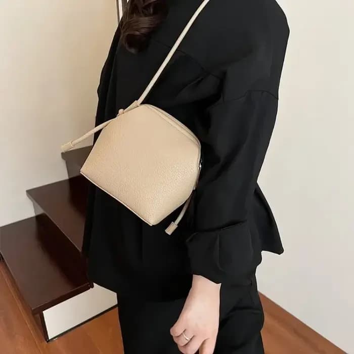 Sac à bandoulière en cuir vintage tendance pour femme