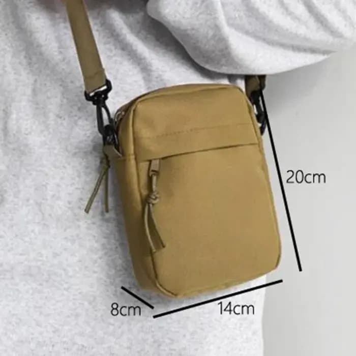 Sacs à bandoulière pour hommes décontracté toile petite fermeture éclair pochette