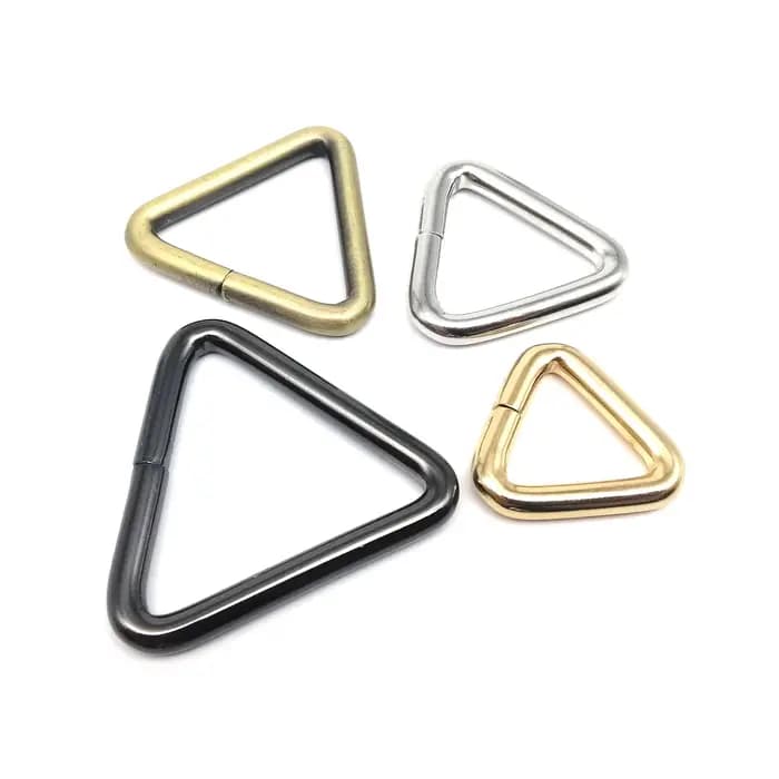 5 pièces fer haute qualité 20mm 25mm 32mm 38mm sac à main en cuir sac sangle ceinture chien collier chaîne Web O Dee Triangle anneau boucle fermoir