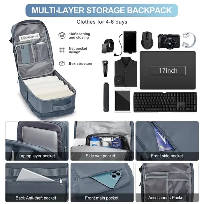 Sac à dos de voyage Extra Large pour hommes et femmes