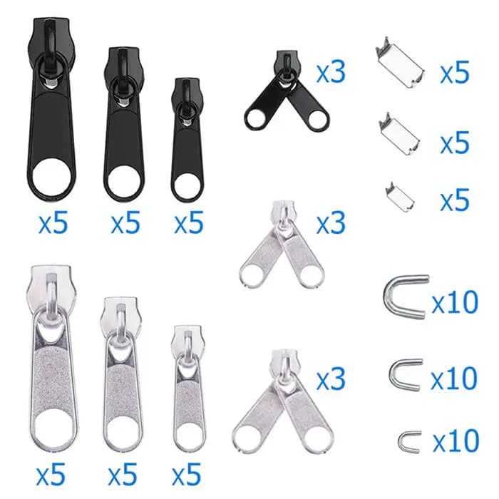 Kit de réparation de fermeture éclair 85 pièces/ensemble