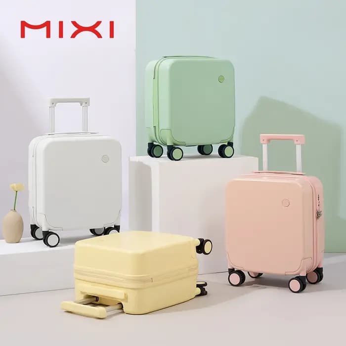 MIXI 14 pouces sous le siège bagage à main léger Mini valise PC petits enfants sac TSA serrure voyage costume étui Spinner roues