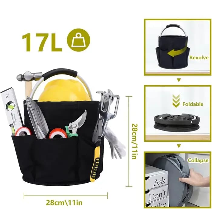 Grand sac de rangement de 17l