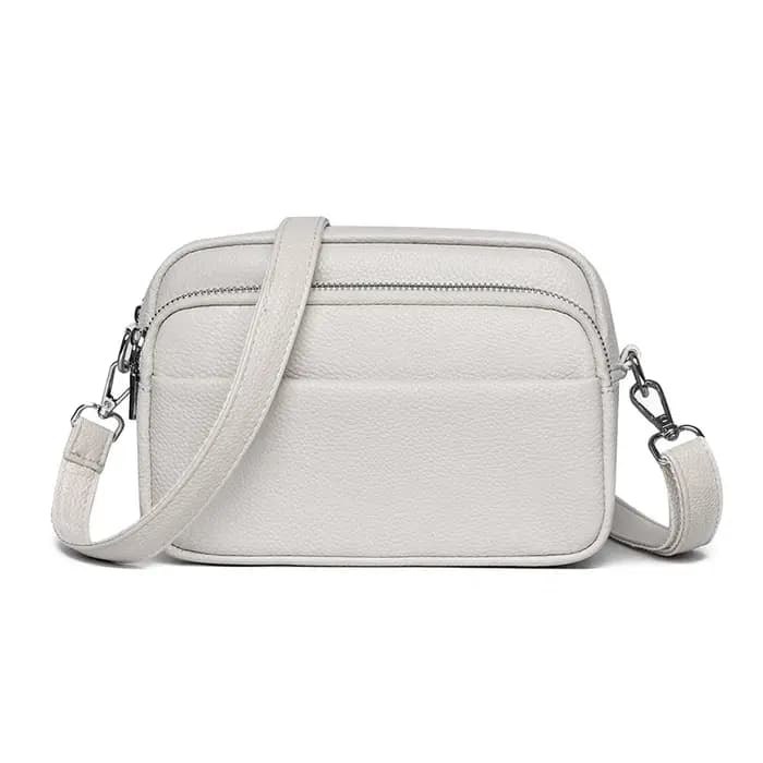 Luxe beaucoup de poche en cuir véritable femmes sacs à bandoulière femme
