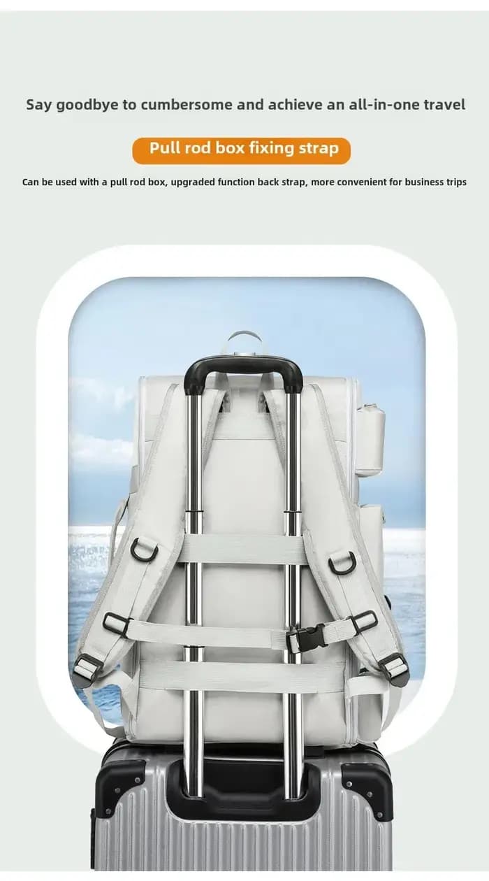 Multi-poches hommes sac à dos pour ordinateur portable voyage grande capacité