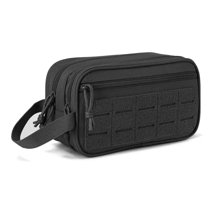 Trousse de toilette tactique pour hommes, sac d'hygiène de voyage, trousse de toilette militaire, pochette d'accessoires Molle résistante à l'eau, accessoires de rasage pour hommes