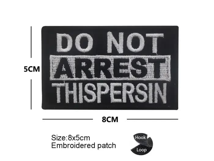 Sac d'extérieur personnalité anglais JUST THE TIP IPROMISE sac à dos brassard sac brodé avec patchs à crochet et boucle pour vêtements