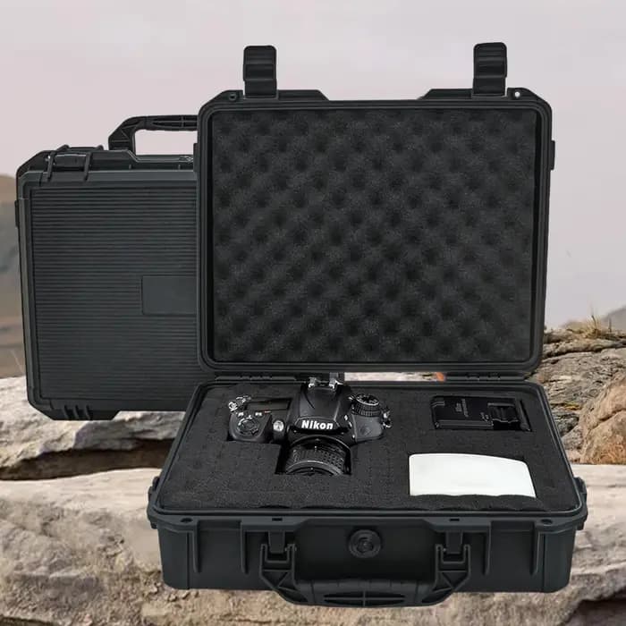 Valise noire étanche et durable pour appareil photo/outils