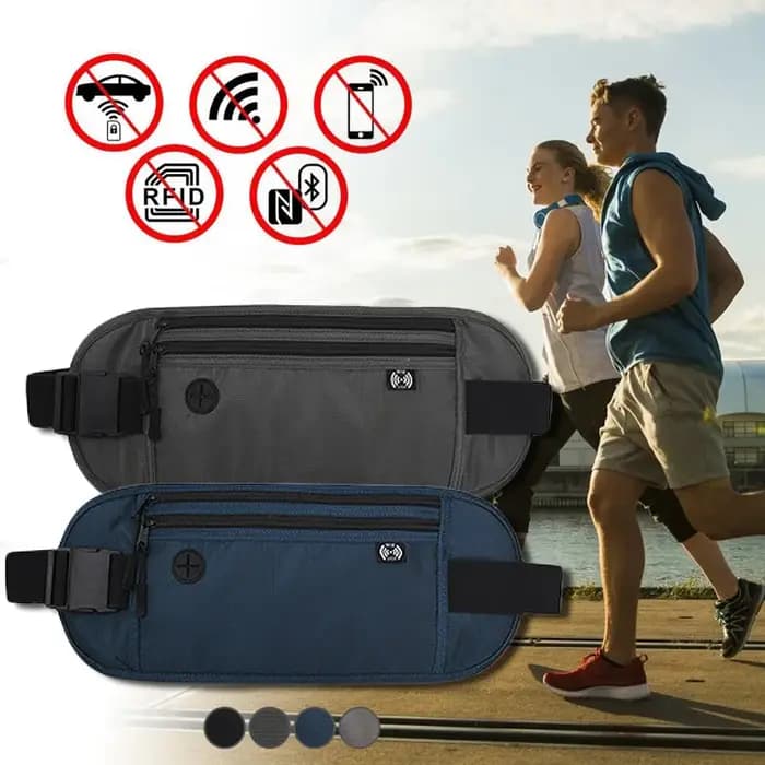RFID bloquant étanche Sport voyage téléphone argent ceinture sac Fanny Packs hommes femmes caché portefeuille porte-passeport sac grande capacité