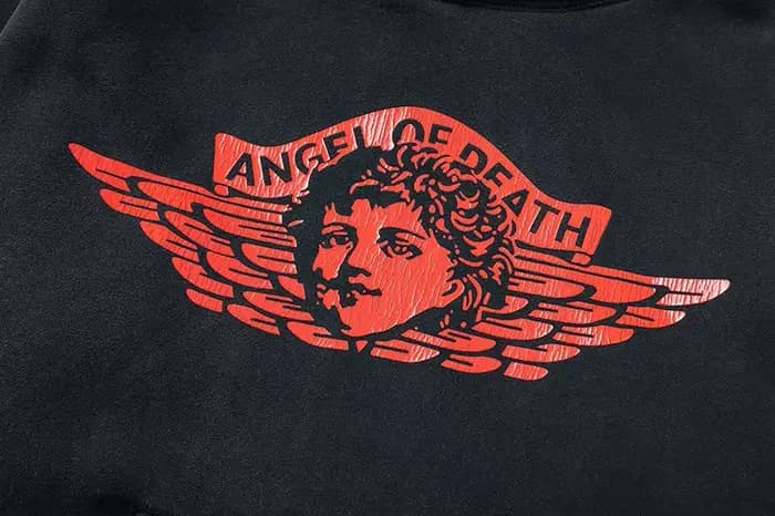 Saint sweats à capuche faire vieux motif d'ange lavé haute rue hommes femmes décontracté ample Hip-h
