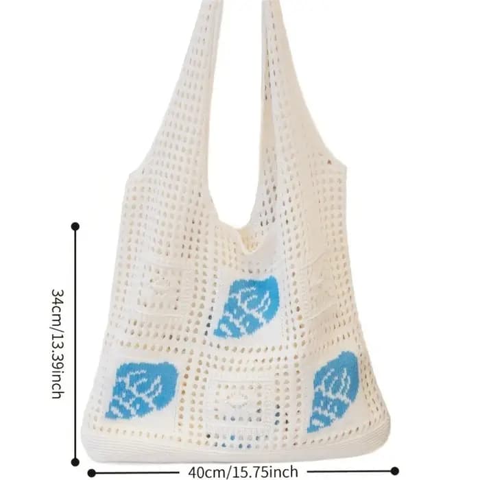 Sac fourre-tout tendance en crochet coquillage