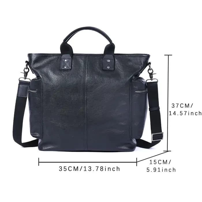 Brifecase – sacs pour ordinateur portable en cuir véritable pour hommes