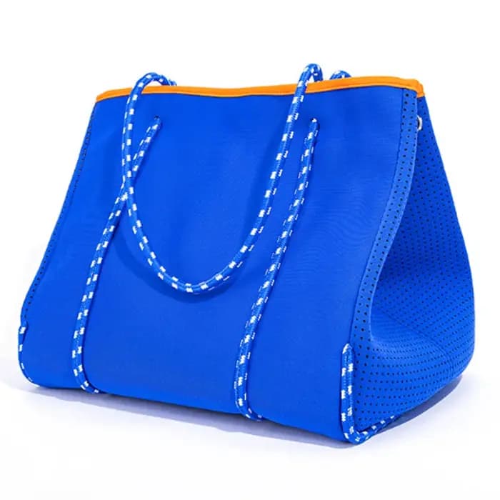Sac à bandoulière de voyage en néoprène perforé pour femme avec petite pochette