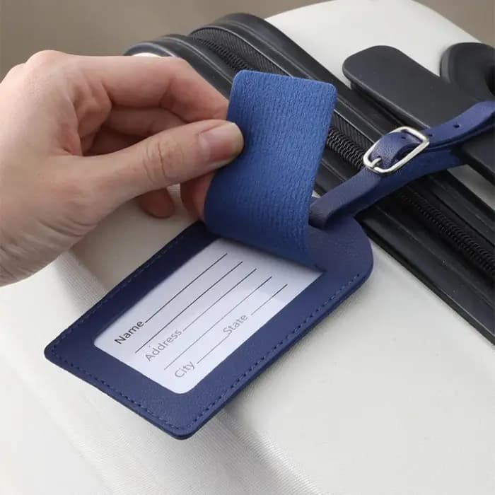 Étiquettes de bagage en cuir PU pour femmes et hommes