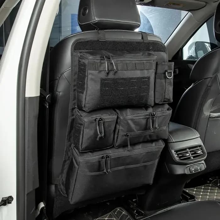 Organisateur de bagages multifonctionnel et sac de rangement tactique pour sièges arrière de voiture