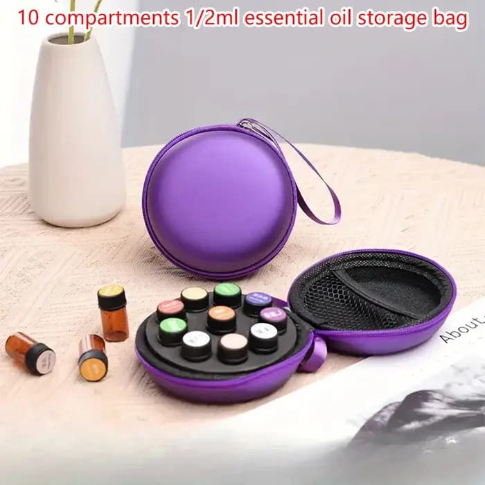 Étui d'huile essentielle Portable en PU de 1 à 2ml, 10 bouteilles, sac d'huile de parfum, boîte d'hu