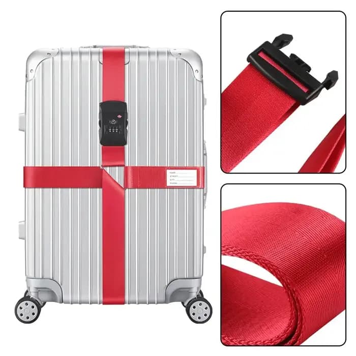 TSA mot de passe douane serrure bagages ceinture croisée réglable valise de voyage bande