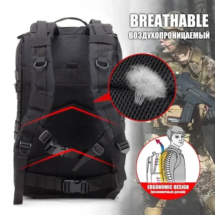 25L;/50L grande capacité hommes sac à dos tactique 3P Softback extérieur sac étanche randonnée Camping chasse sacs