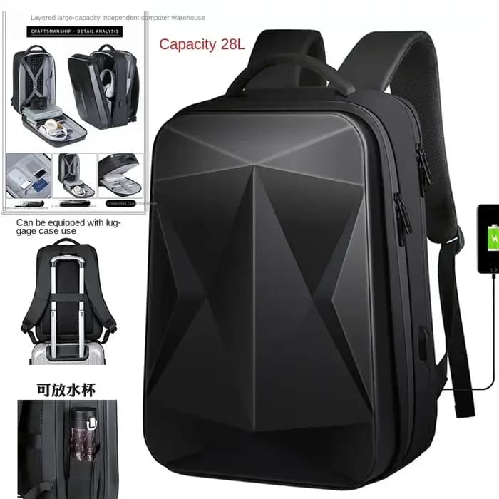Sac à dos extensible à coque rigide eva, grande capacité 15.6 pouces 16 pouces, valise d'affaires, s