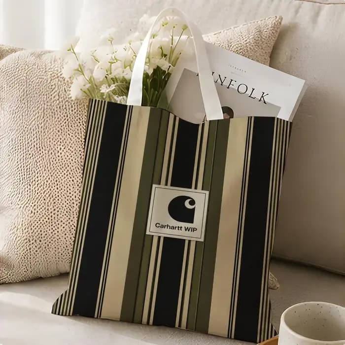 Sacs de rangement WIP Brand-Carhartt WIPS, sacs de rangement pliables en toile, sac fourre-tout réutilisable, sac de shopping tendance pour femmes
