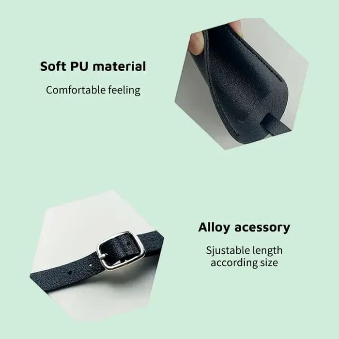 Étiquette d'identification de bagage en cuir PU pour valise