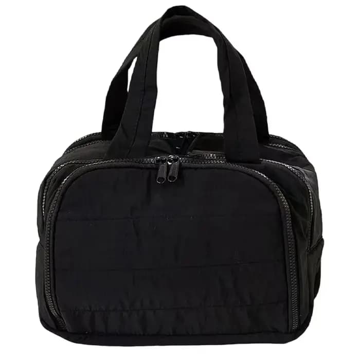Sac à main cosmétique Design multi-poches, Double face ouvert, poignée confortable, trousse de toile