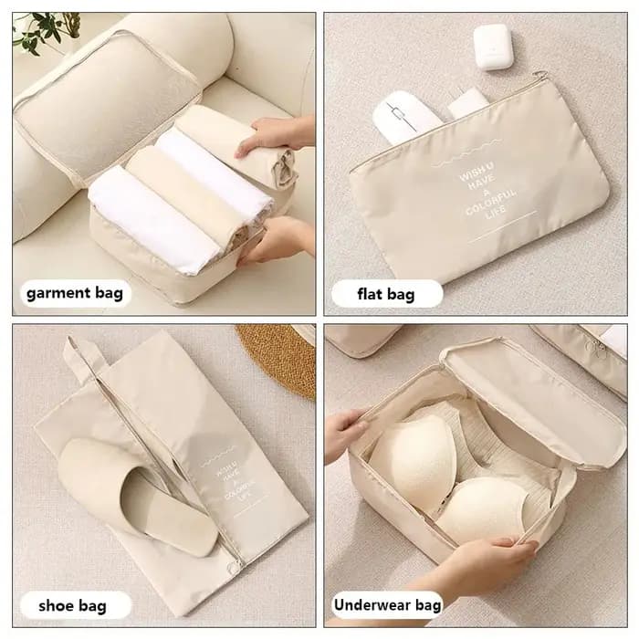 Ensemble de 7 sacs de rangement pliables pour vêtements de voyage