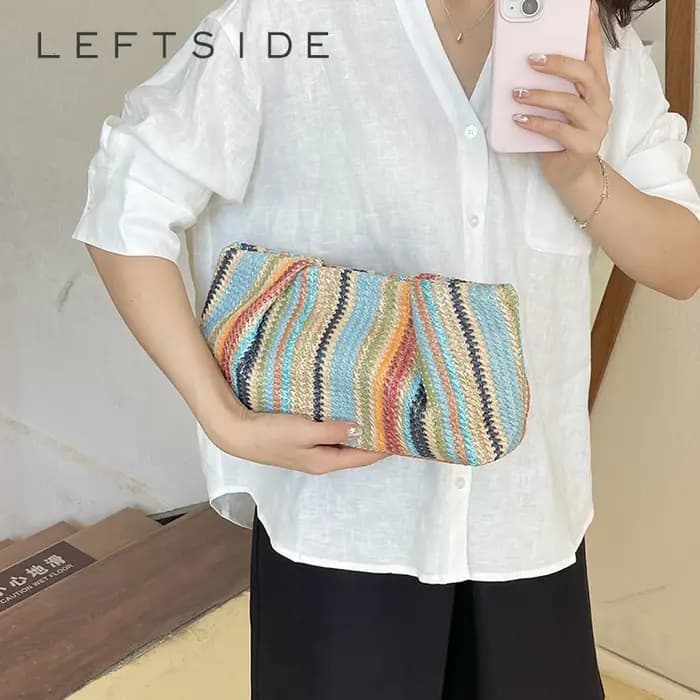 Sac à main en paille tressé à la main pour femme