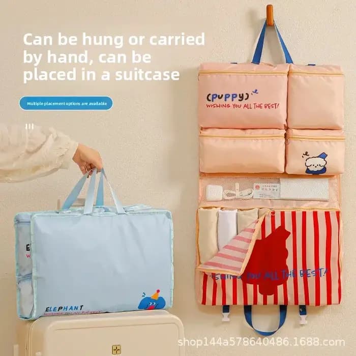 Sac de rangement de voyage pliable suspendu