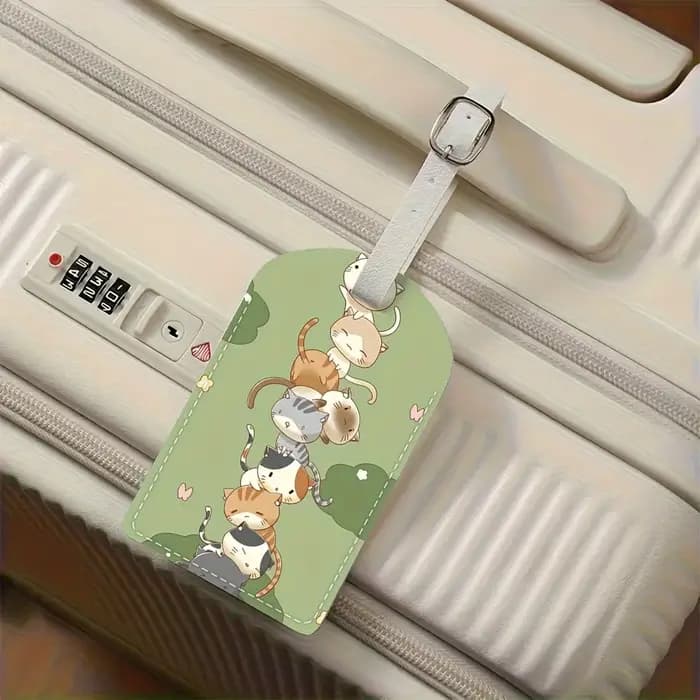 Étiquette de bagage avec porte-carte d'identité