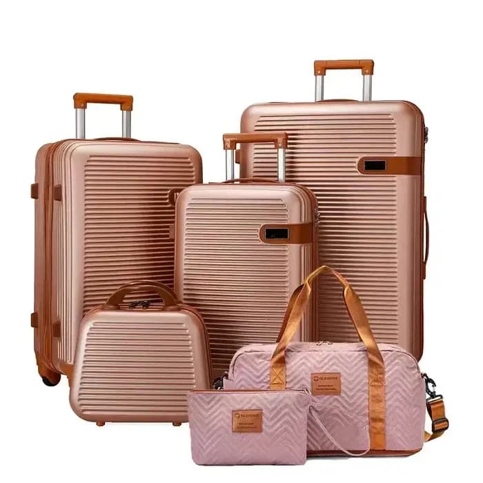 Ensemble de bagages 4 pièces : valise à main approuvée par TSA 20/24/28 pouces + trousse de toilette de 12