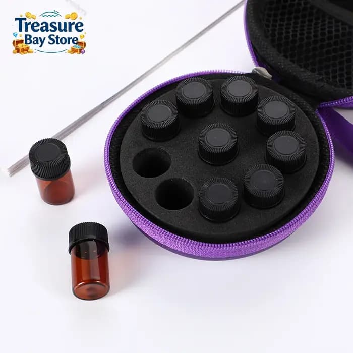 Étui portable en PU pour huiles essentielles 1-2 ml, sac de transport pour 10 flacons d'huile de par