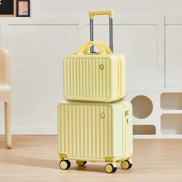 【Acheter 18 pouces prendre 1 14 pouces】COD valise légère bagage à main sac de voyage 360 °