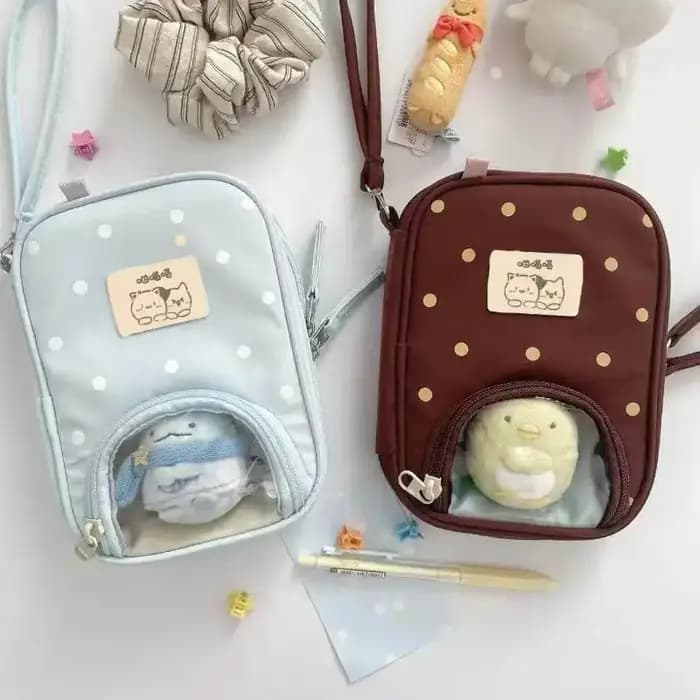 1 pièce – Pochette de passeport de style japonais avec fenêtre transparente à pois – Solution de rangement pratique pour les voyageurs fréquents