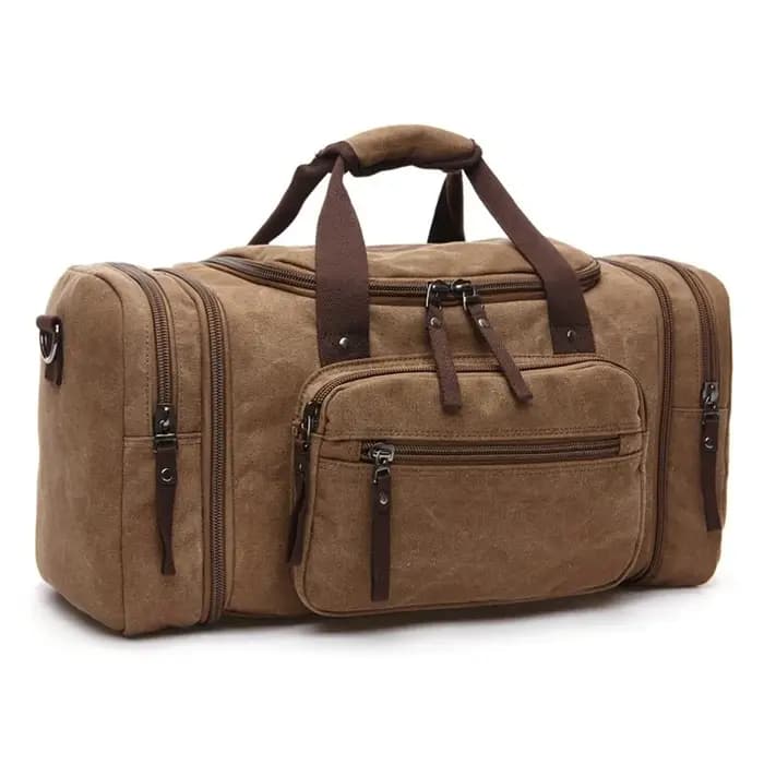 Vintage Canvas Stylish Travel Bags Large Capacity Carry On Luggage Bags Men Duffel Bag Travel Tote W