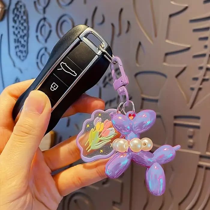 Porte-clés en acrylique élégant 1 pièce – Accessoire de clé de voiture durable et chic pour hommes et femmes