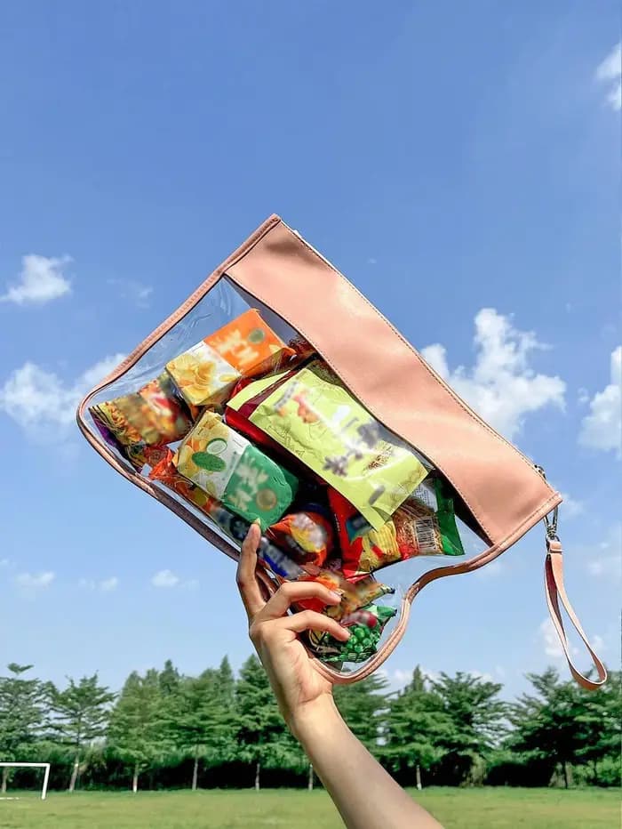 Sac en Pvc avec lettres patchées
